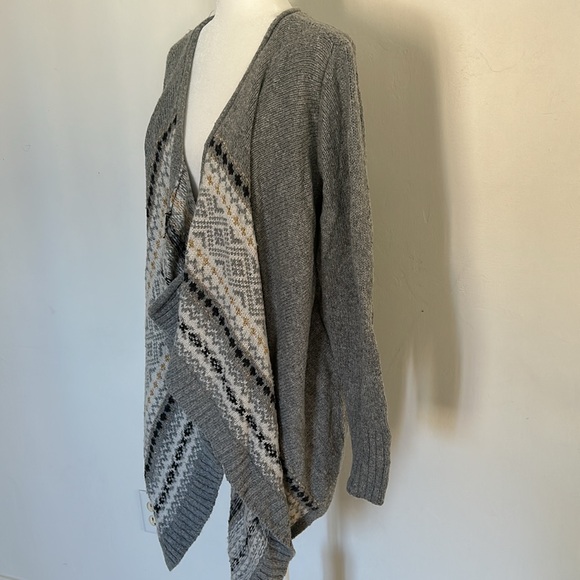 EUC Lane Bryant 22/24 Wool Blend Open Cascade Cardigan - Picture 2 of 9